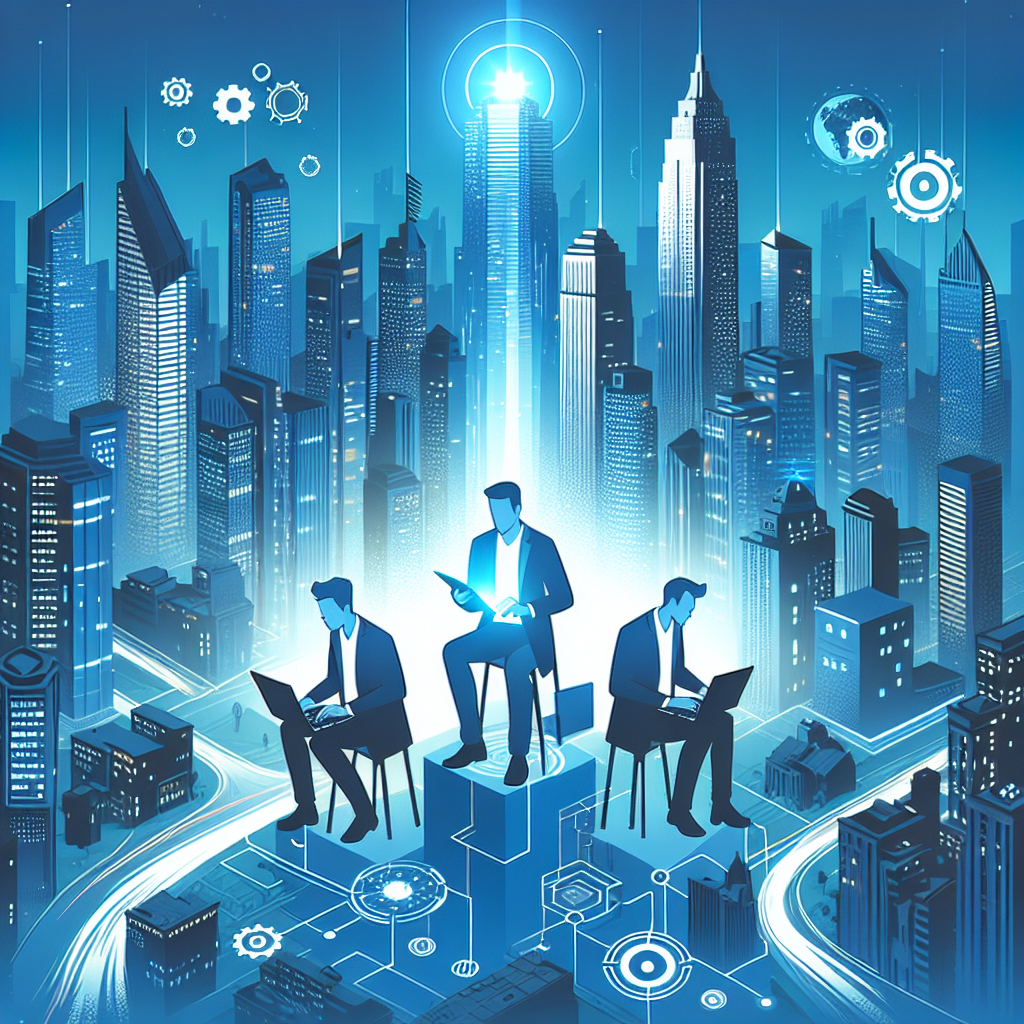 A professional team working on white label software for startups solutions in a modern office environment with natural lighti